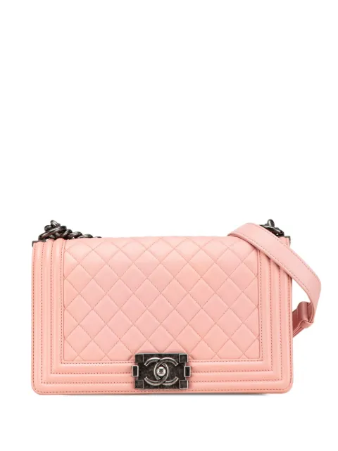 CHANEL Pre-Owned bolsa crossbody Medium Lambskin Boy Flap 2014-2015