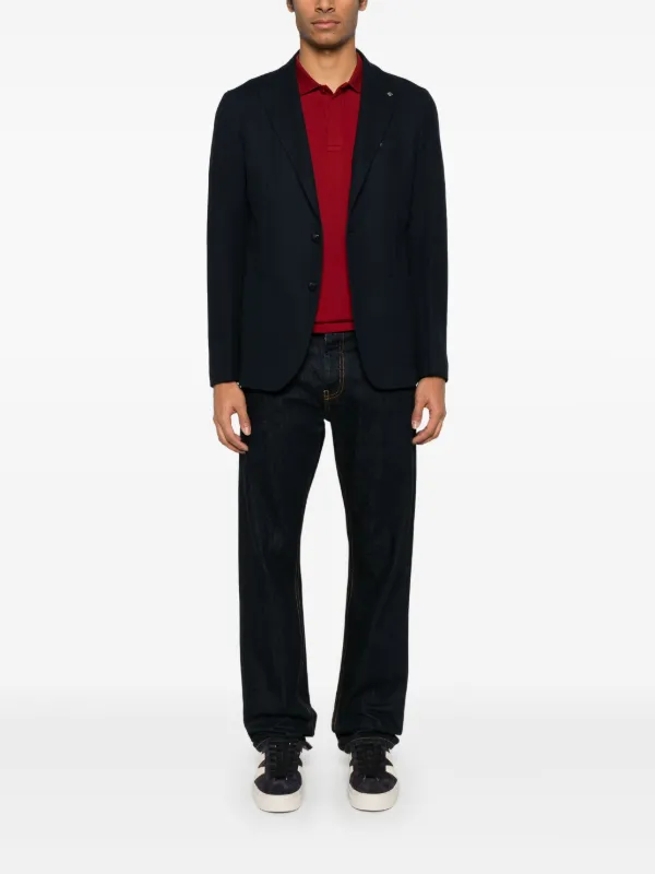 Tagliatore ブローチディテール ジャケット | ブルー | FARFETCH JP