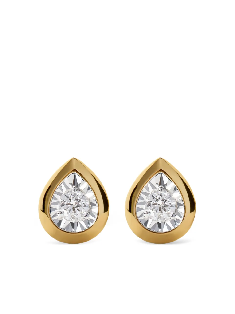 Monica Vinader Pear Diamond stud earrings | Gold | Image 1