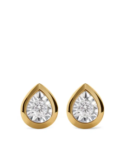Monica Vinader Pear Diamond stud earrings