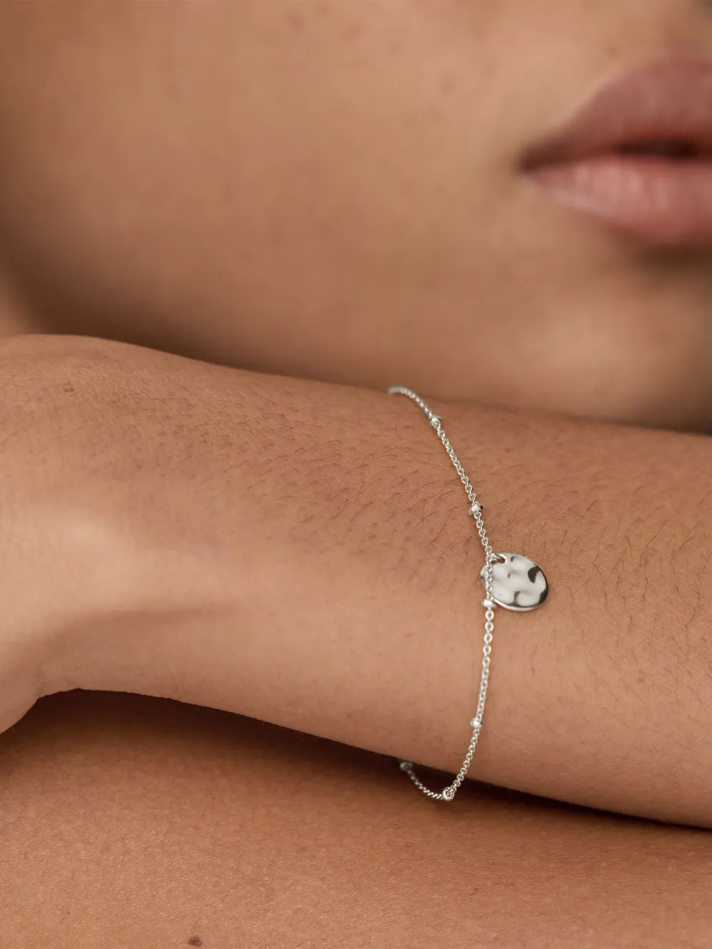 Monica Vinader Siren Muse Disc armband - Zilver