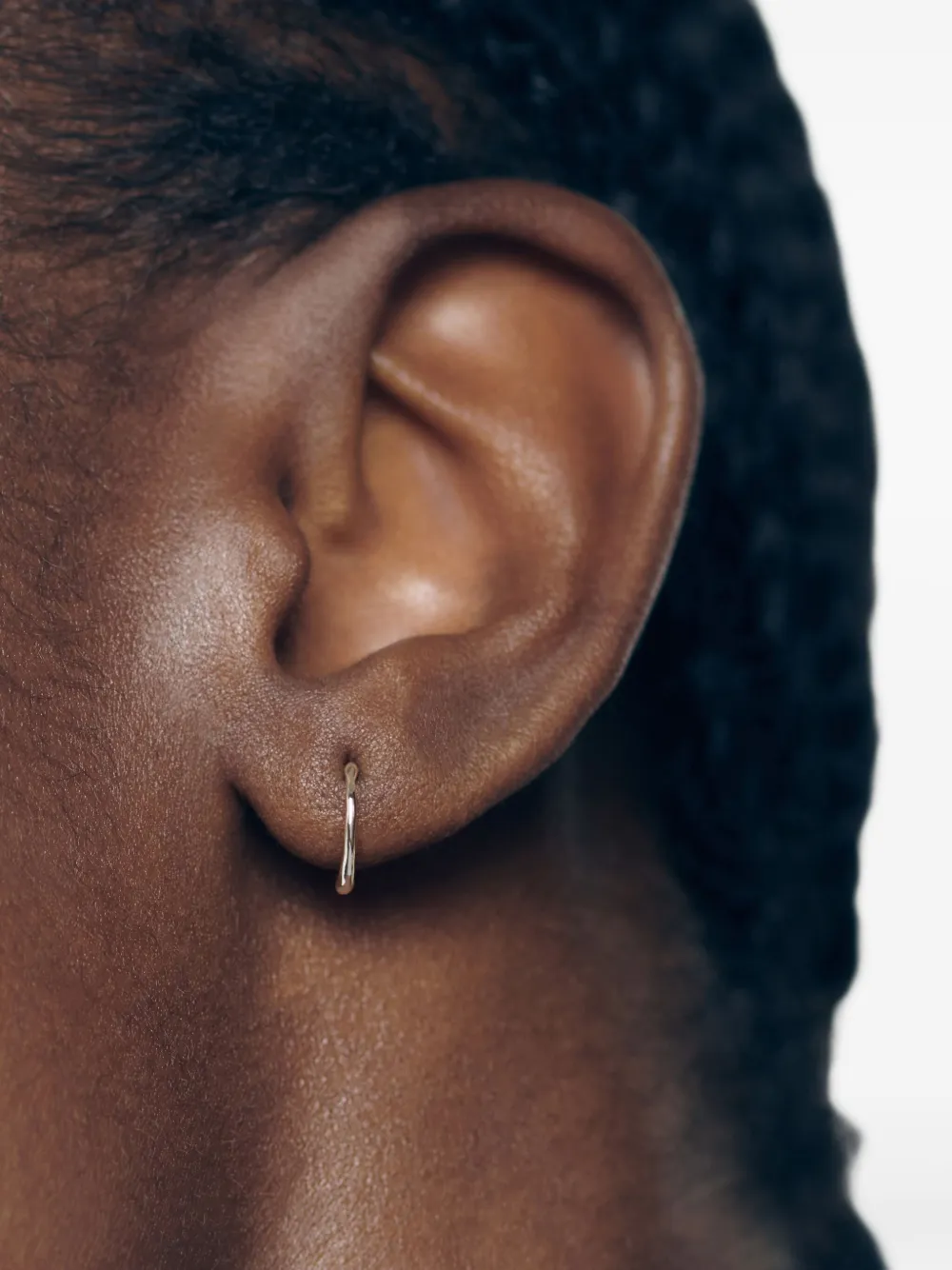 Monica Vinader 14K white gold mini Siren hoops | Fine Jewelry | Image 2