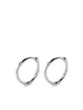 Monica Vinader 14K white gold mini Siren hoops - Silver