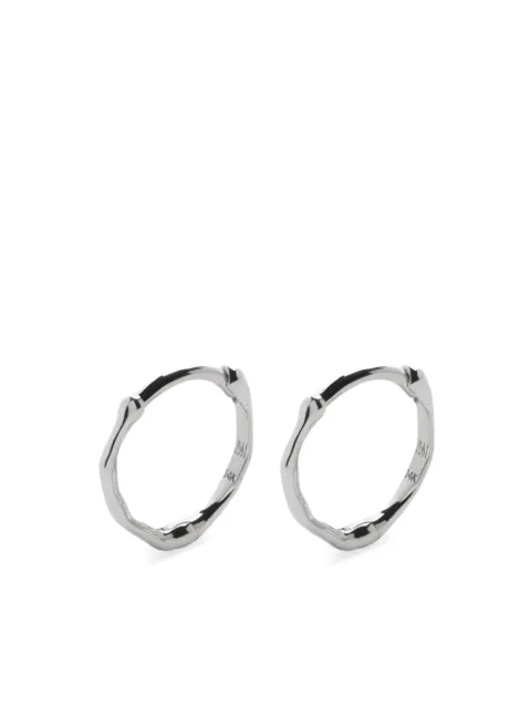 Monica Vinader 14K white gold mini Siren hoops 