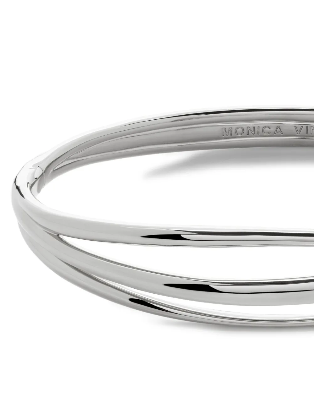 Monica Vinader Sterling Silver Nura Wrap Bangle In Metallic