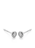 Monica Vinader 14K white gold diamond stud earrings - Silver