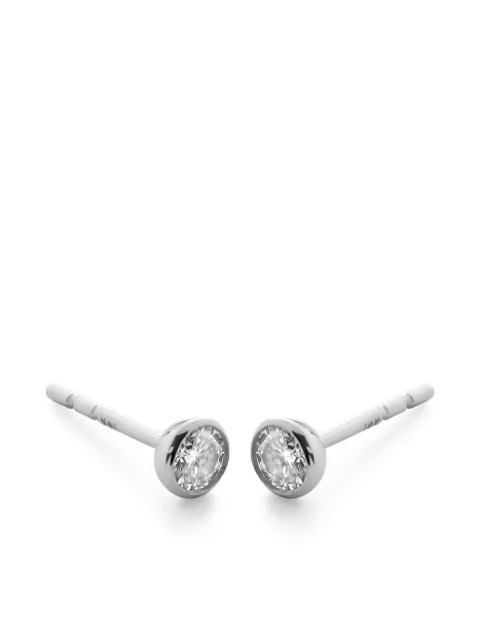 Monica Vinader 14K white gold diamond stud earrings