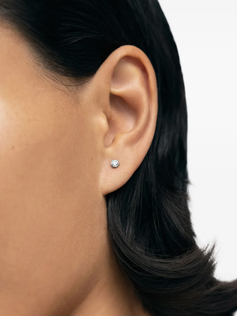 Monica Vinader 14K white gold diamond stud earrings | Fine Jewelry | Image 2