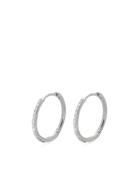 Monica Vinader 14K white gold small hoops earrings 