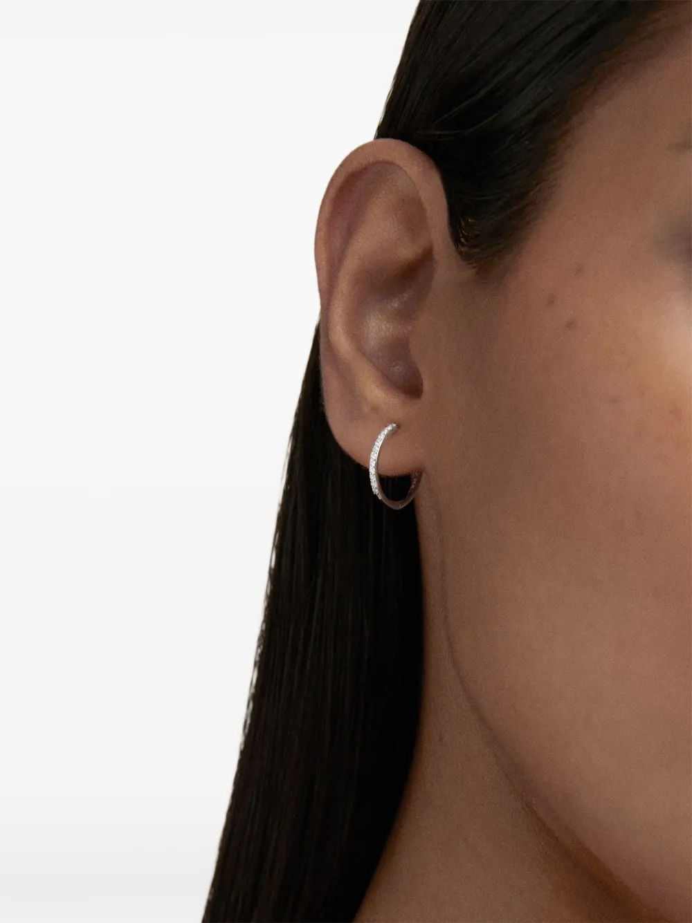 Monica Vinader 14K white gold small hoops earrings | Fine Jewelry | Image 2