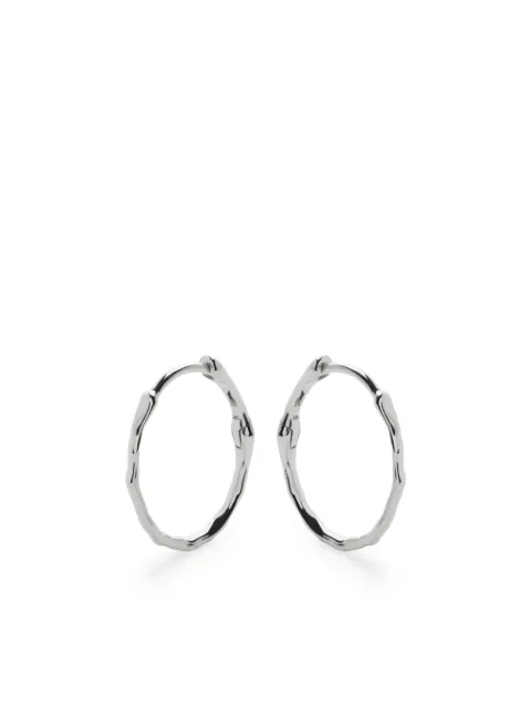Monica Vinader 14K white gold small Siren hoops 