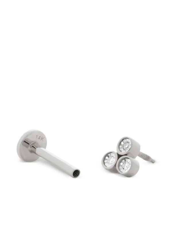 【MONICA VINADER】14KYG&ダイヤモンド シングルピアス MONICA VINADER】14KYG&ダイヤモンド シングルピアス ピアス