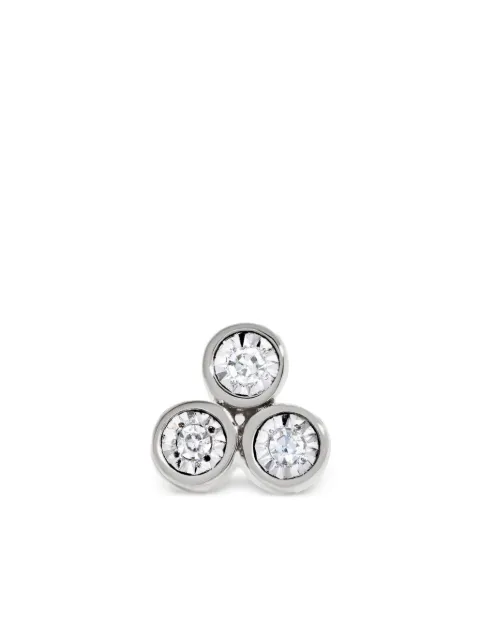 Monica Vinader 14K white gold Diamond Cluster single earring 