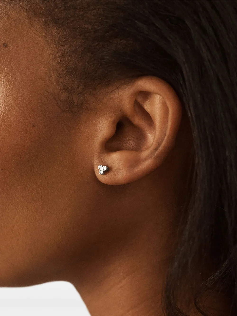 Monica Vinader 14K white gold Diamond Cluster single earring | Fine Jewelry | Image 2