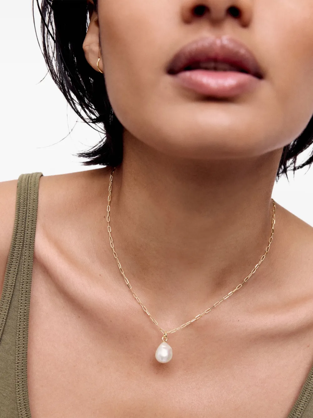 Monica Vinader 14kt yellow gold pearl pendant necklace | Image 2