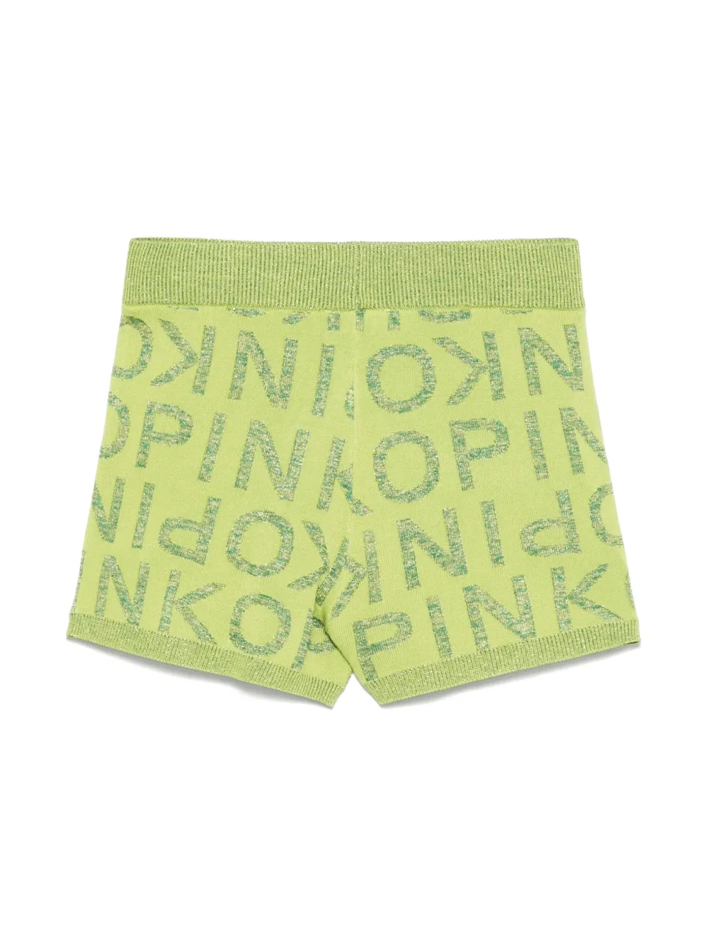 Pinko Kids Shorts met logo jacquard - Groen