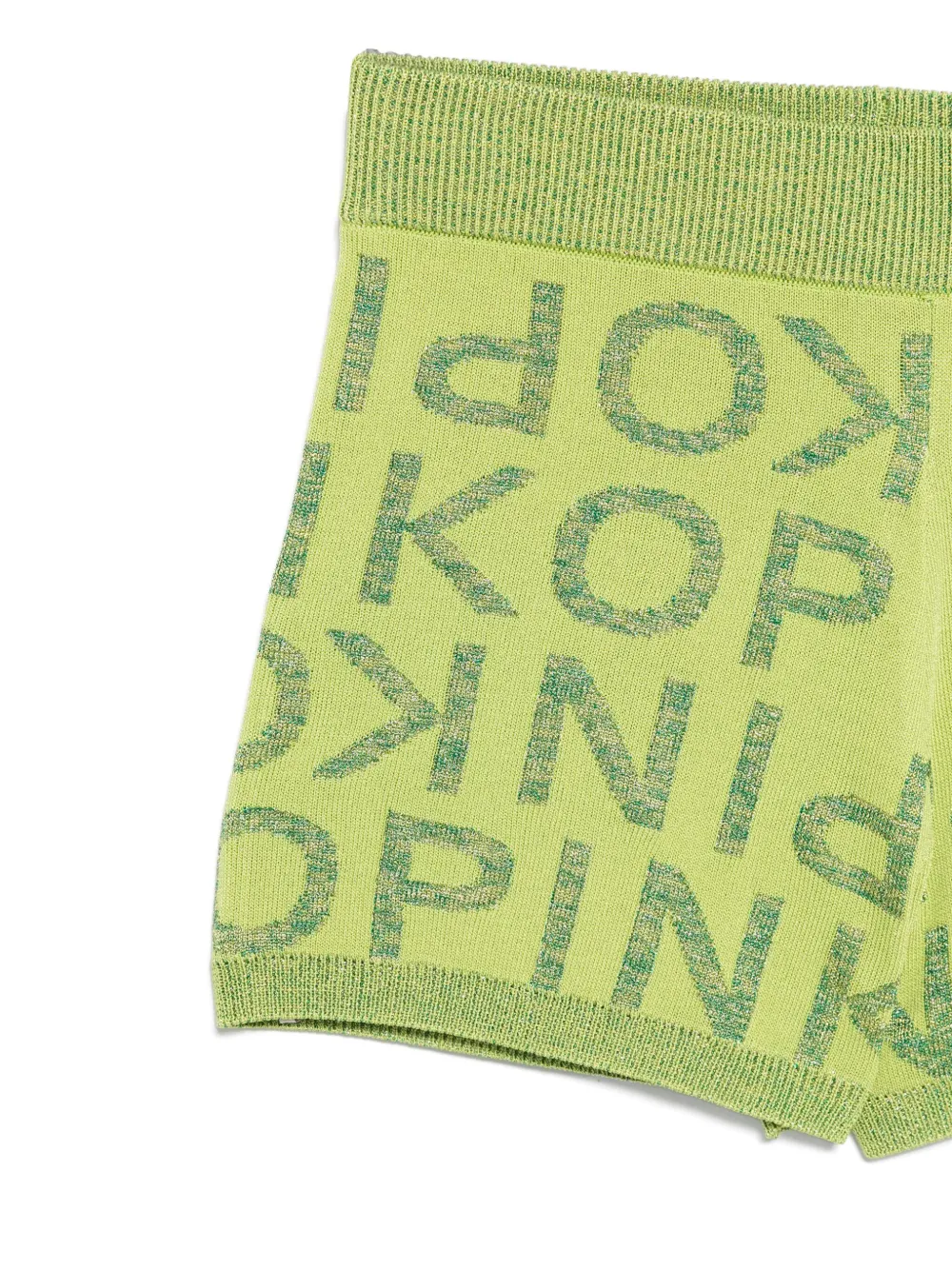 Pinko Kids Shorts met logo jacquard Groen