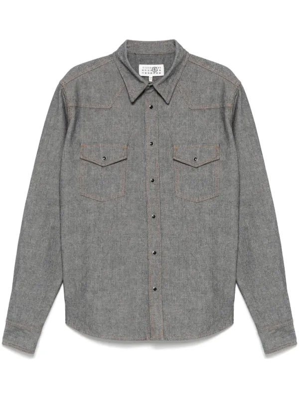 MM6 Maison Margiela デニムシャツ | グレー | FARFETCH JP
