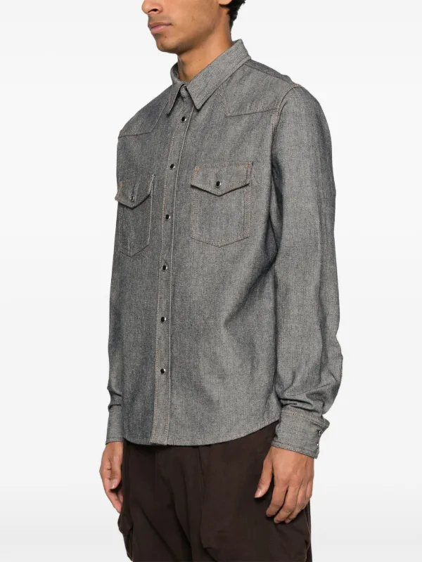 MM6 Maison Margiela デニムシャツ | グレー | FARFETCH JP