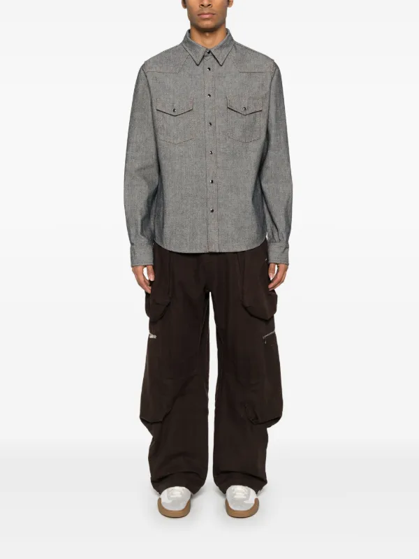 MM6 Maison Margiela デニムシャツ | グレー | FARFETCH JP