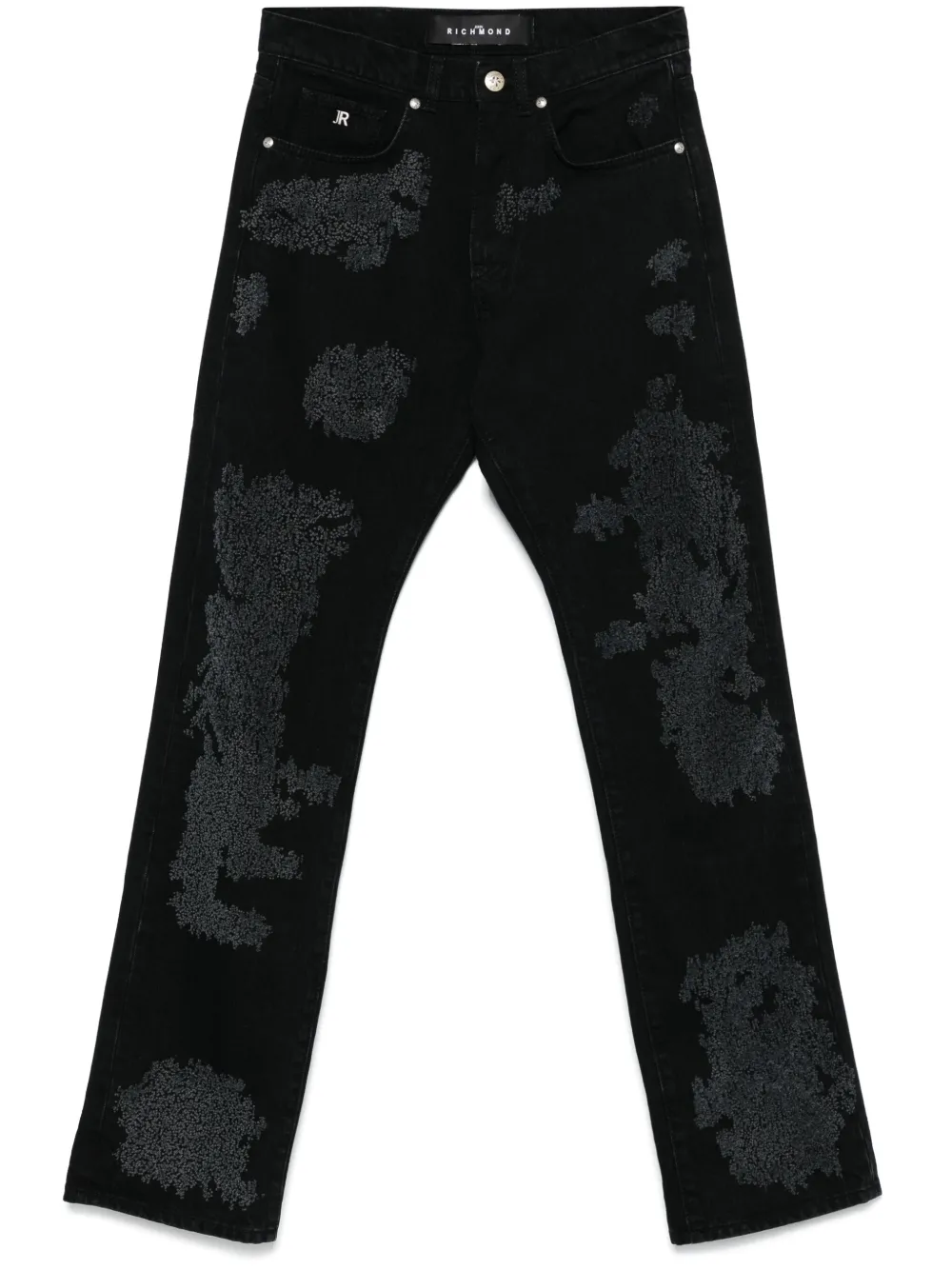 John Richmond Gerafelde jeans Zwart