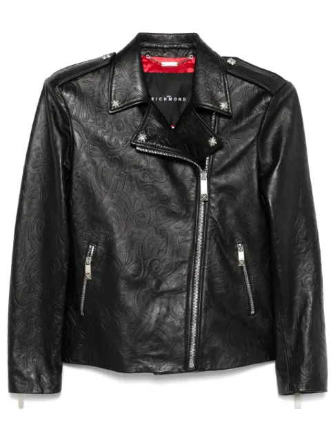 John Richmond embossed biker jacket