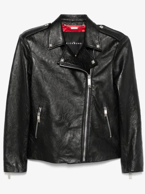 John Richmond embossed biker jacket