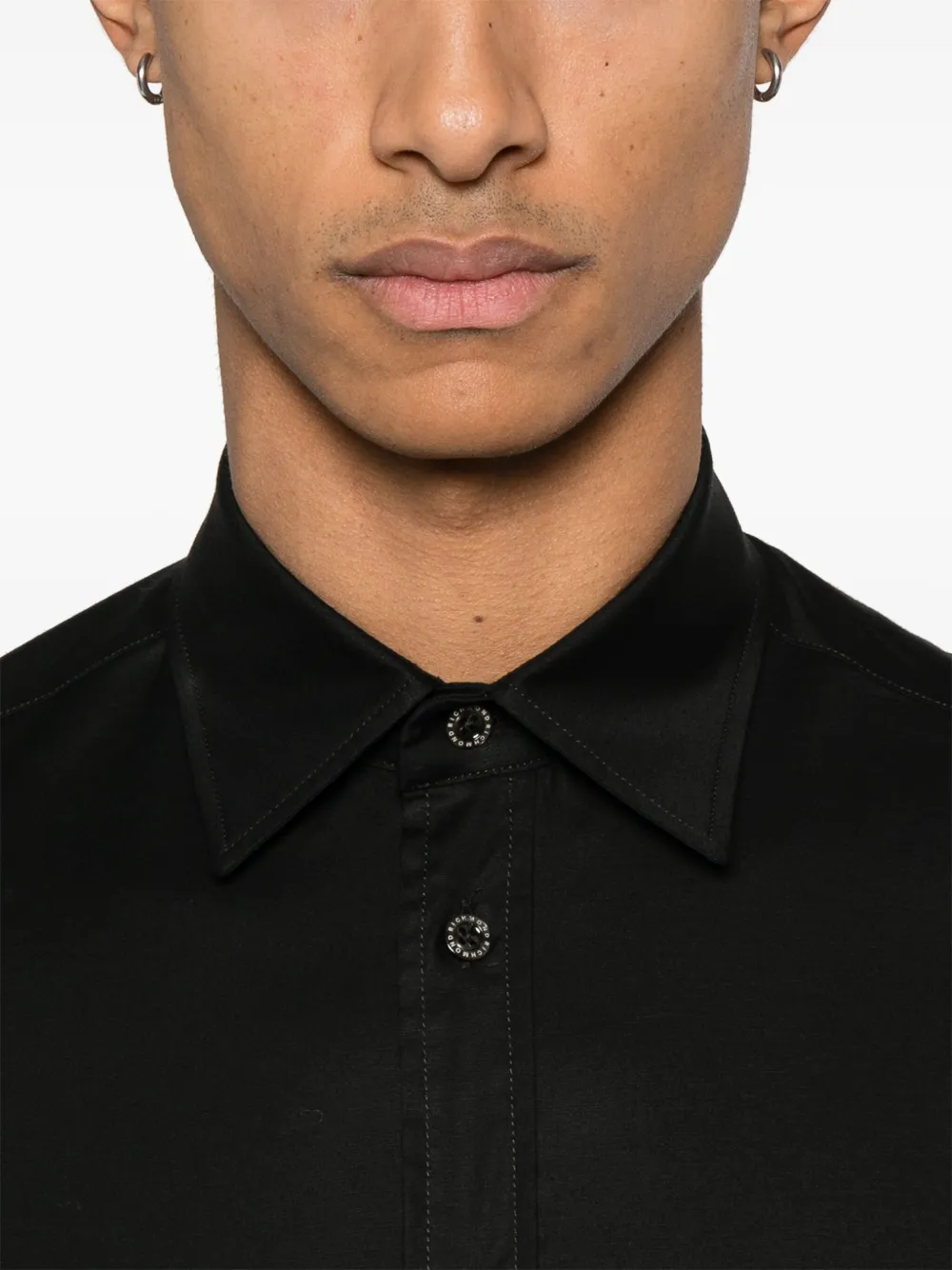 John Richmond Overhemd met geborduurd logo Zwart