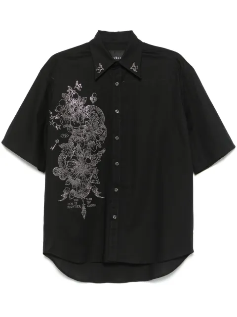 John Richmond camisa con detalles de strass