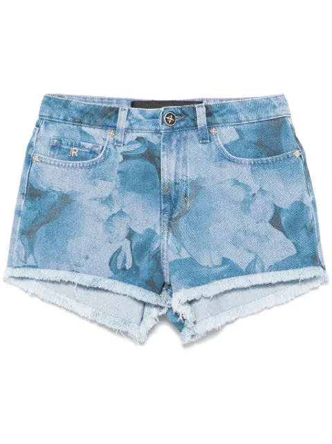 John Richmond frayed-hem denim shorts