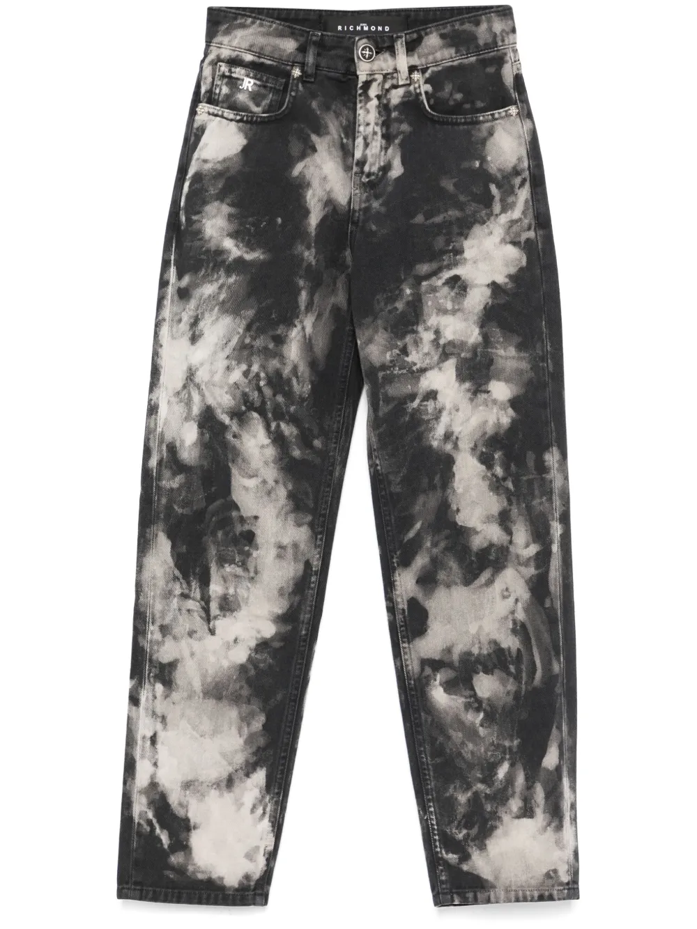 John Richmond marble-effect jeans | Black | Image 1
