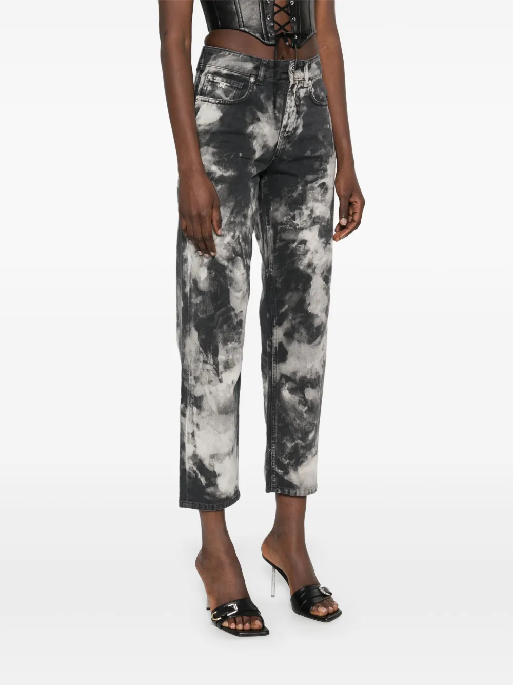 John Richmond Jeans met marmer-effect Zwart