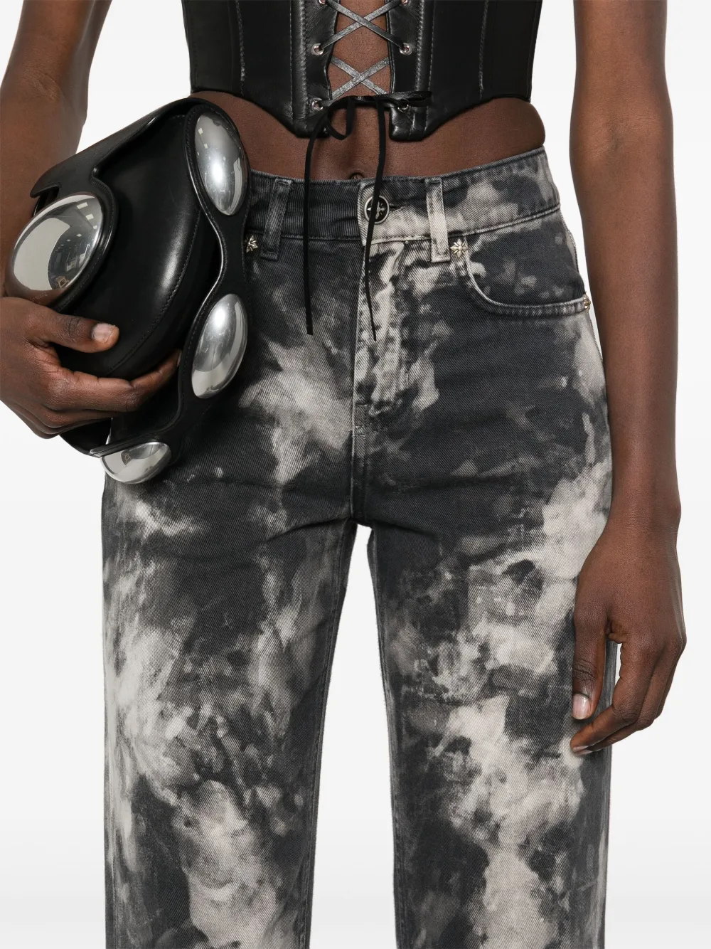 John Richmond Jeans met marmer-effect Zwart