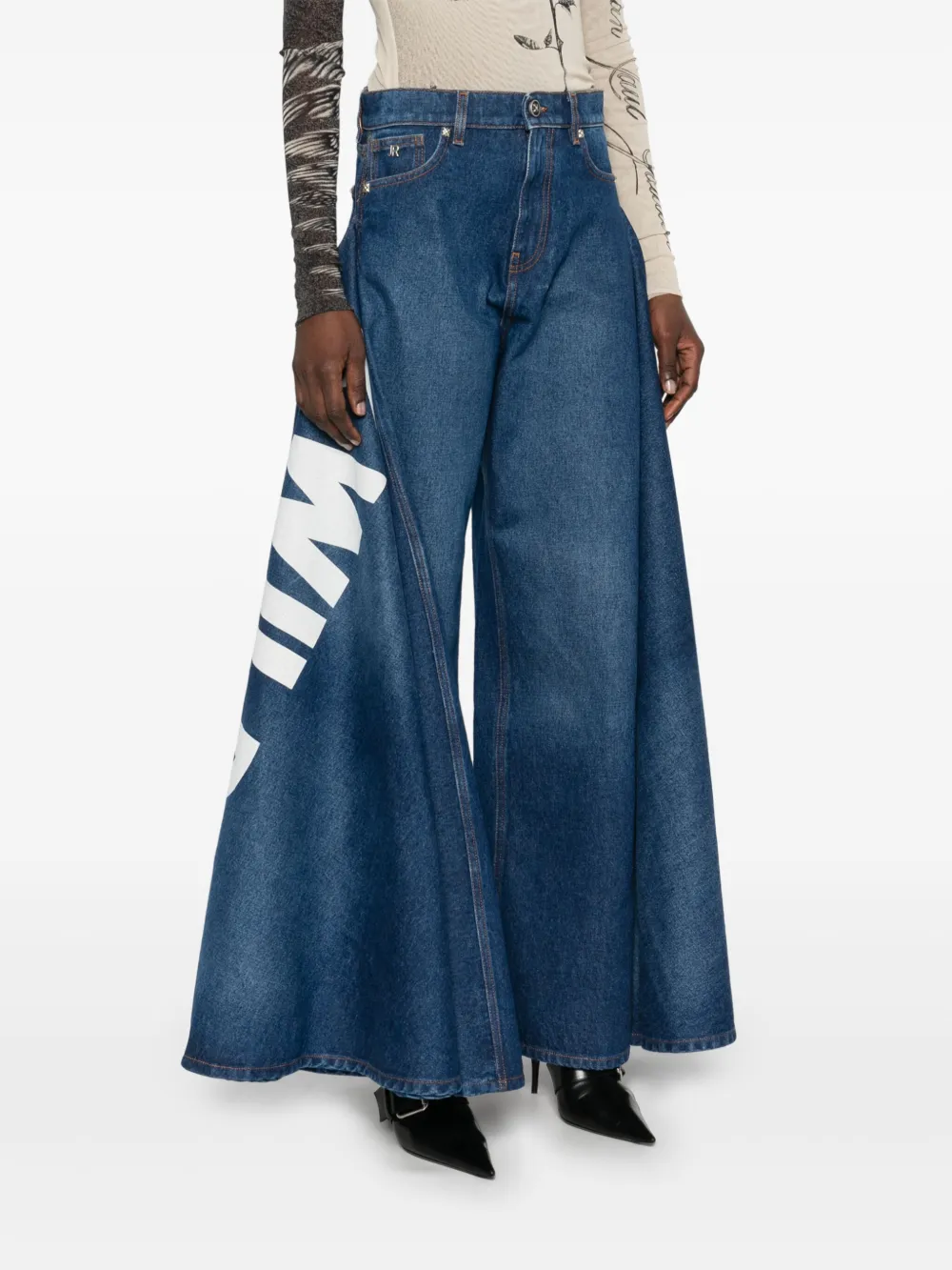 John Richmond Gedrapeerde jeans Blauw