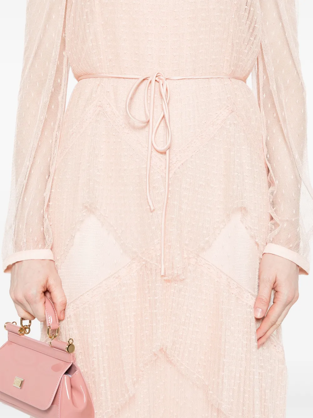TWINSET Geplooide maxi-jurk Roze