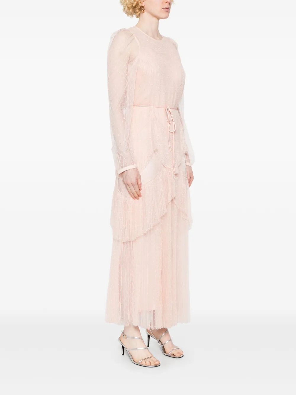 TWINSET Geplooide maxi-jurk Roze