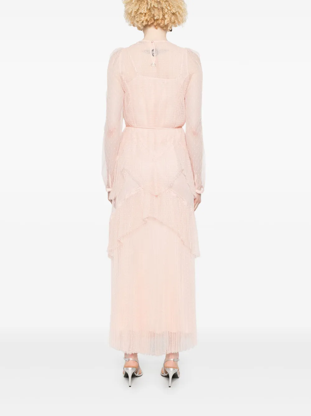 TWINSET Geplooide maxi-jurk Roze