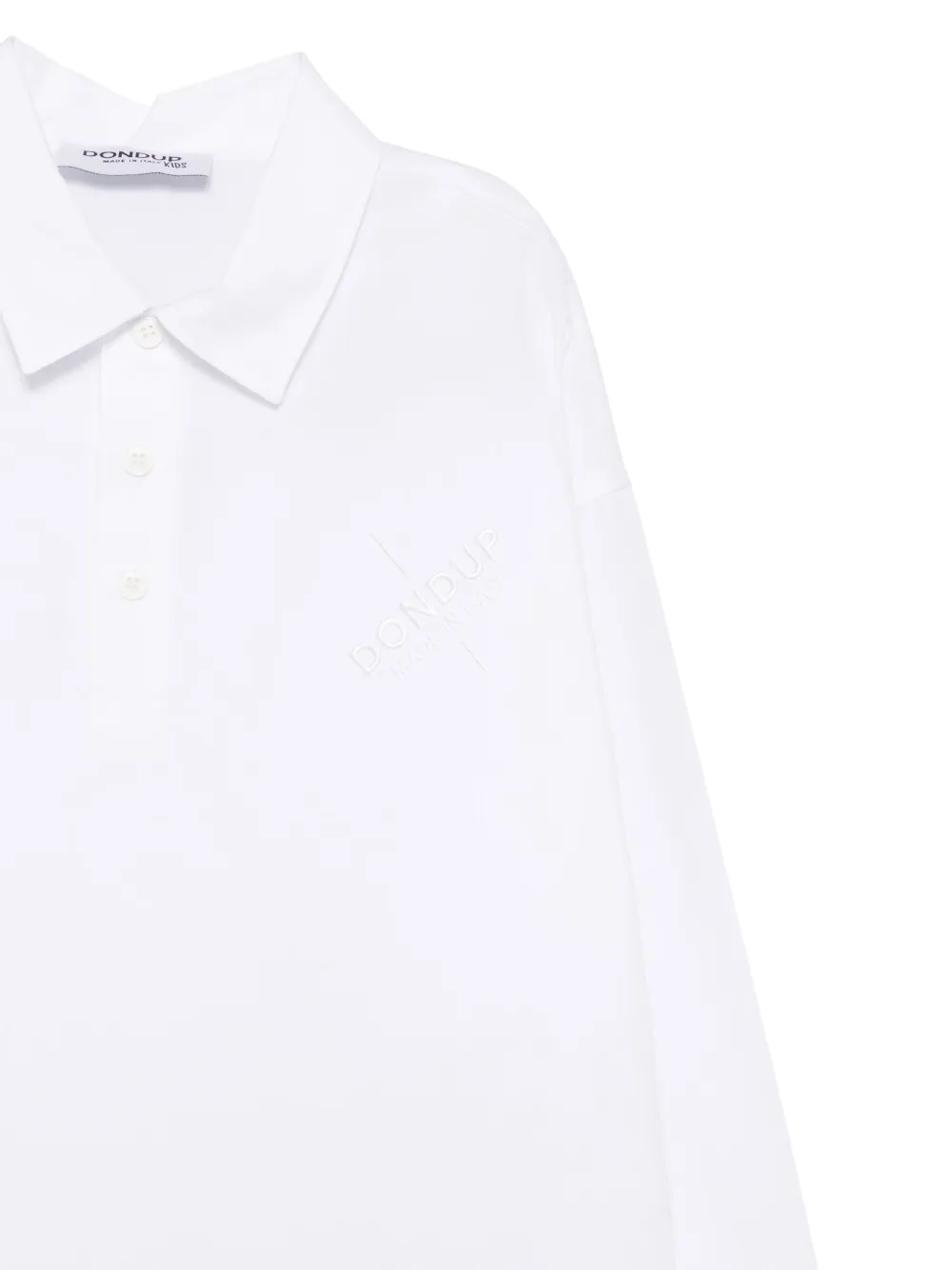 DONDUP KIDS Poloshirt met geborduurd logo Wit
