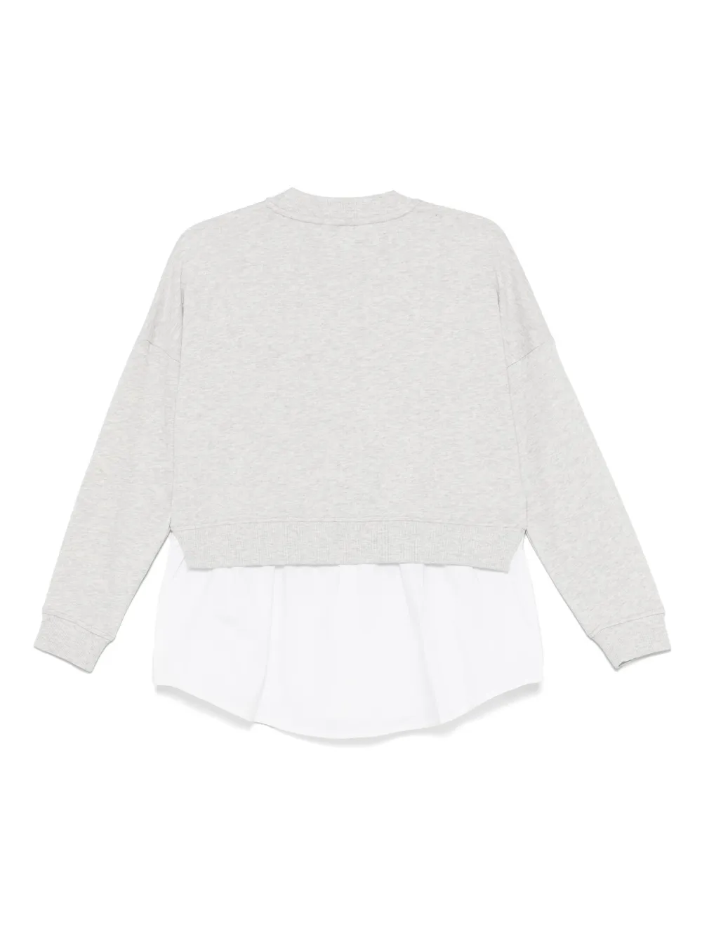 DKNY Sweater met popeline vlakken - Grijs