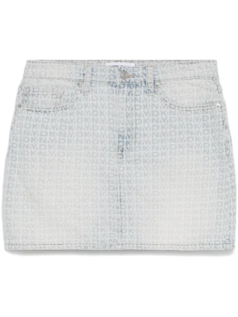 DKNY falda corta con monograma