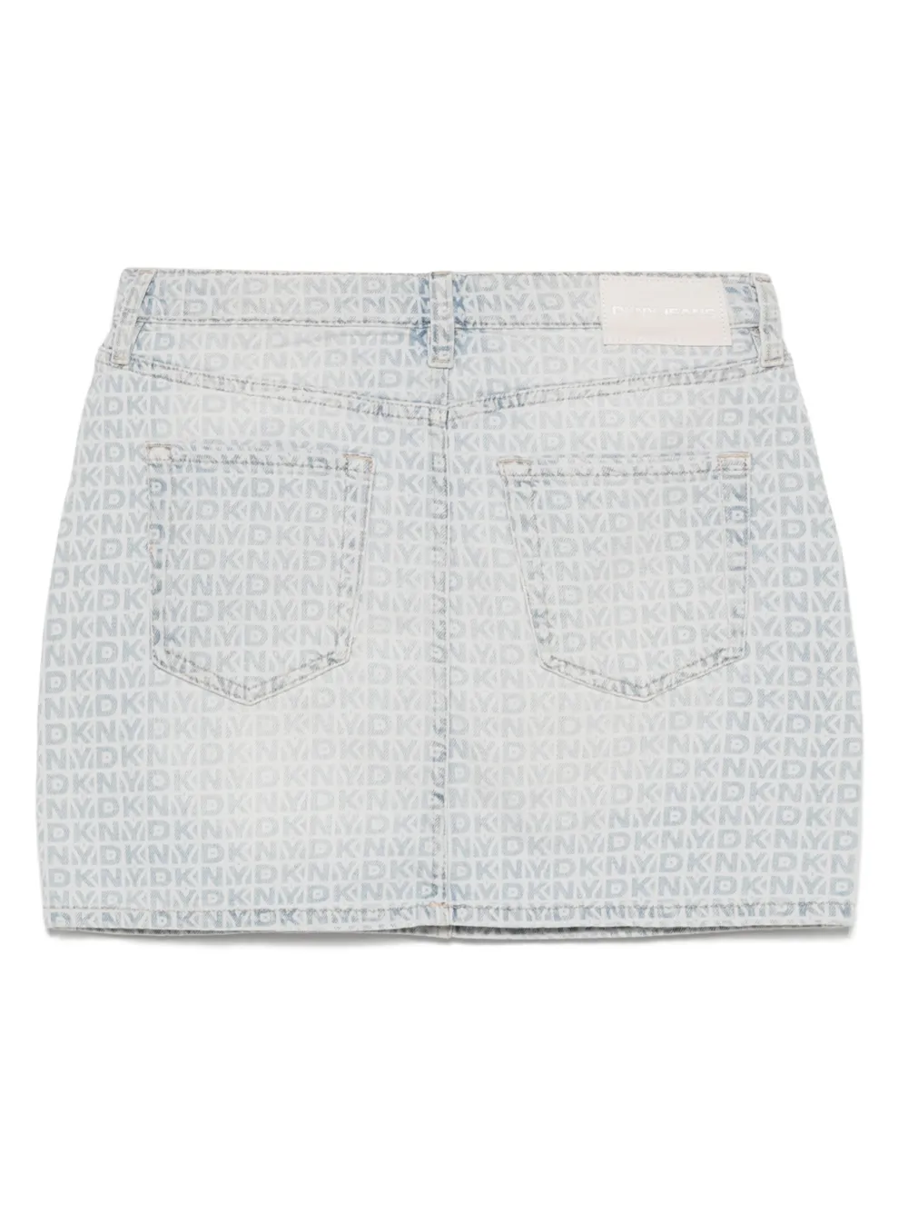 DKNY monogram mini skirt - Blauw