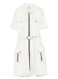 DKNY zip-up mini dress - Neutrals