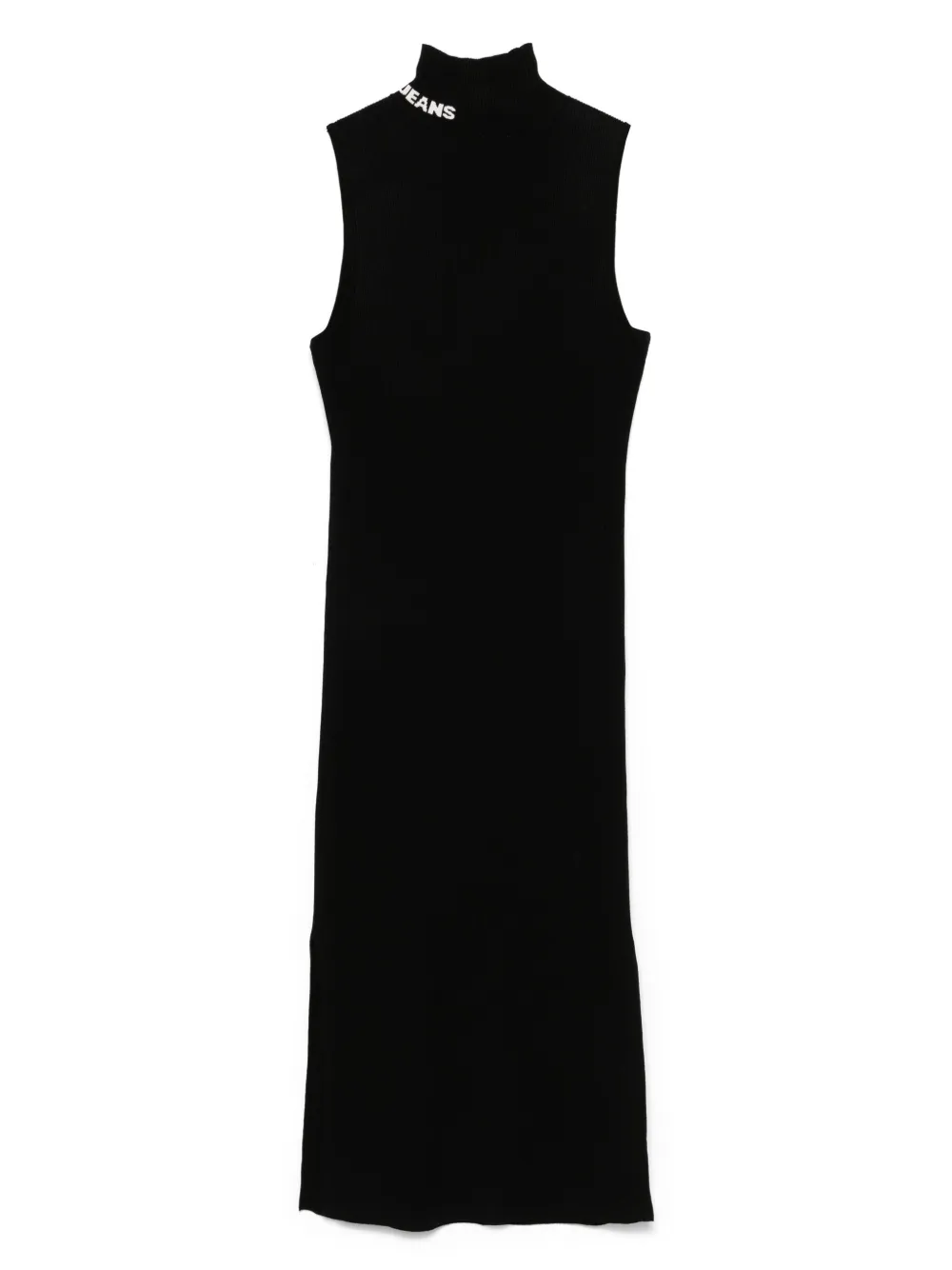 DKNY fine-ribbed midi dress - Zwart