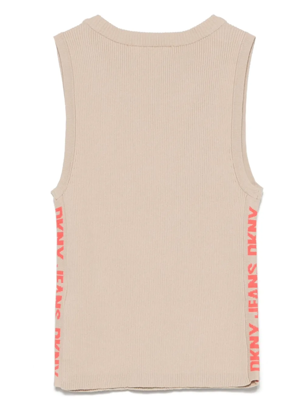 DKNY logo-trim vest - Beige