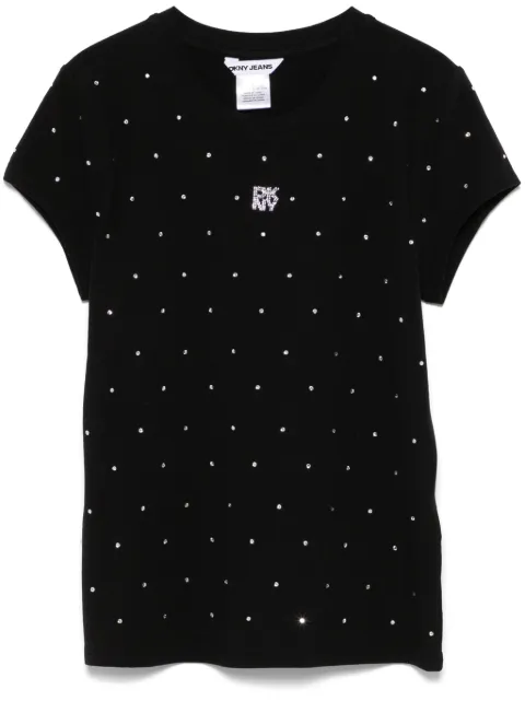 DKNY rhinestone-embellished T-shirt