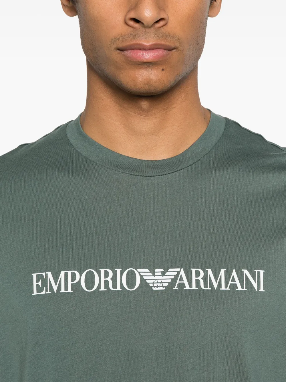 Emporio Armani T-shirt met logoprint Groen