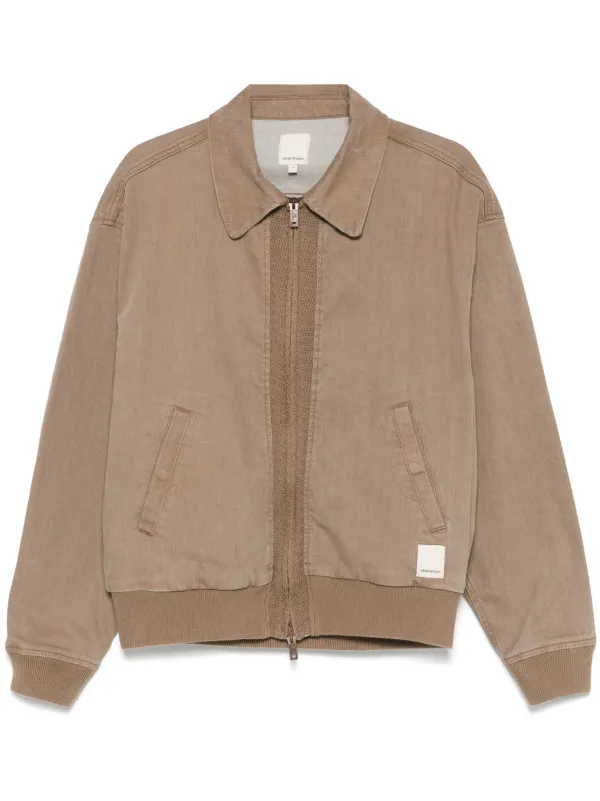 Emporio Armani Denim Jacket Brown FARFETCH EG