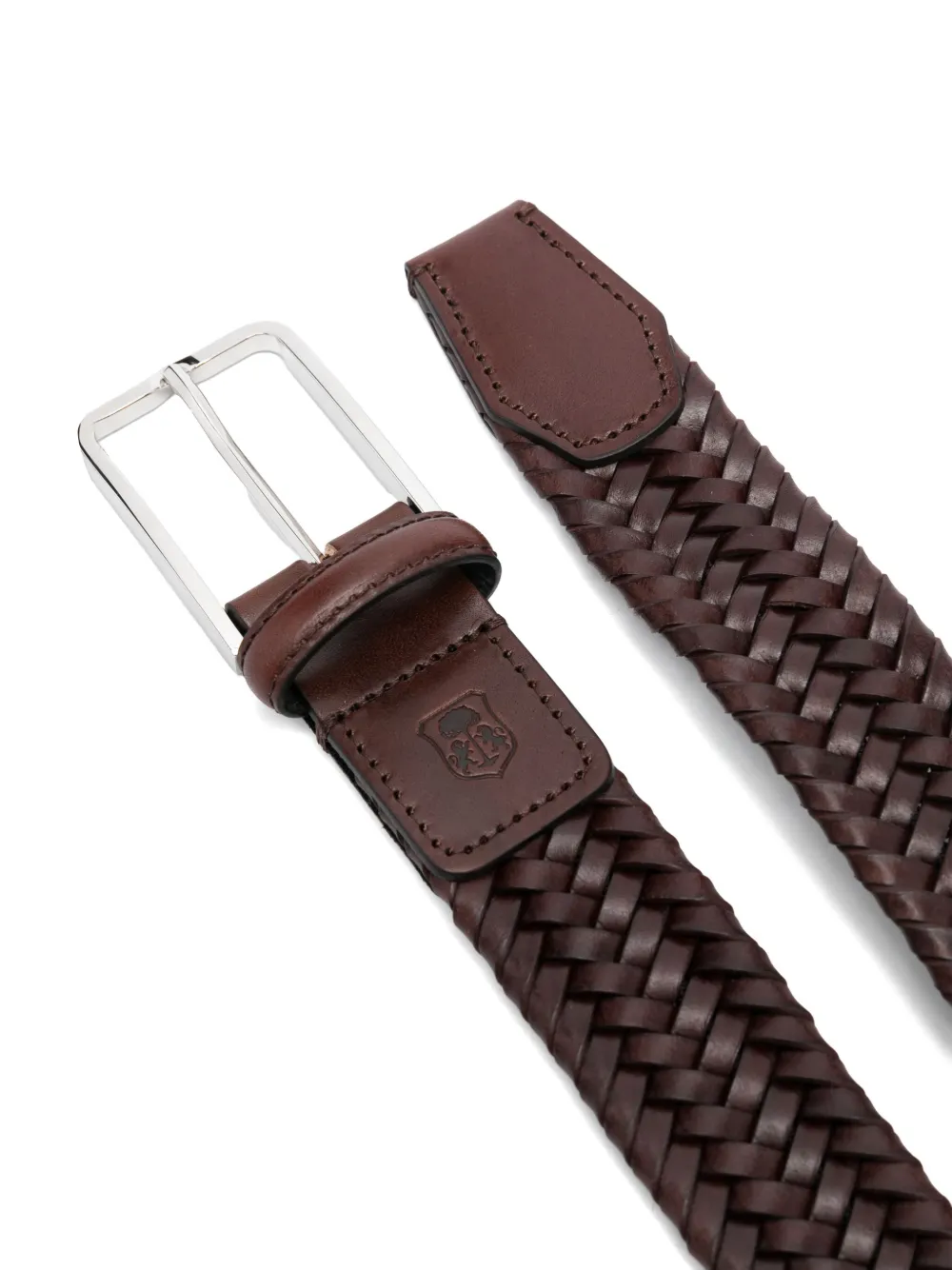 Corneliani Gevlochten riem Bruin