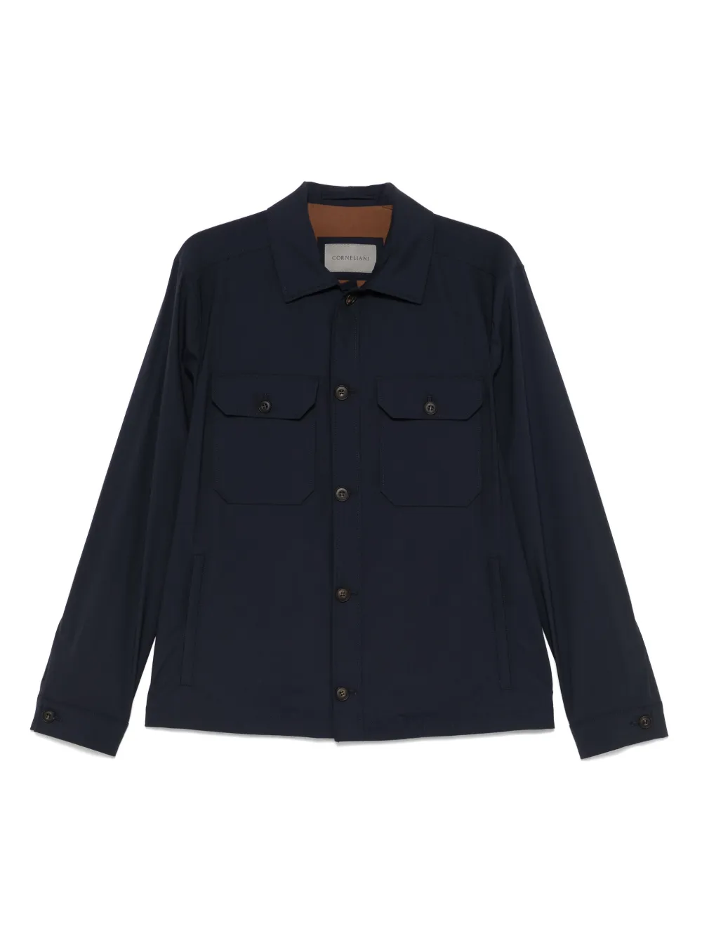Corneliani sobrecamisa de lana | azul | Image 1