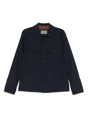 Corneliani テクスチャード シャツジャケット | ブルー | FARFETCH JP